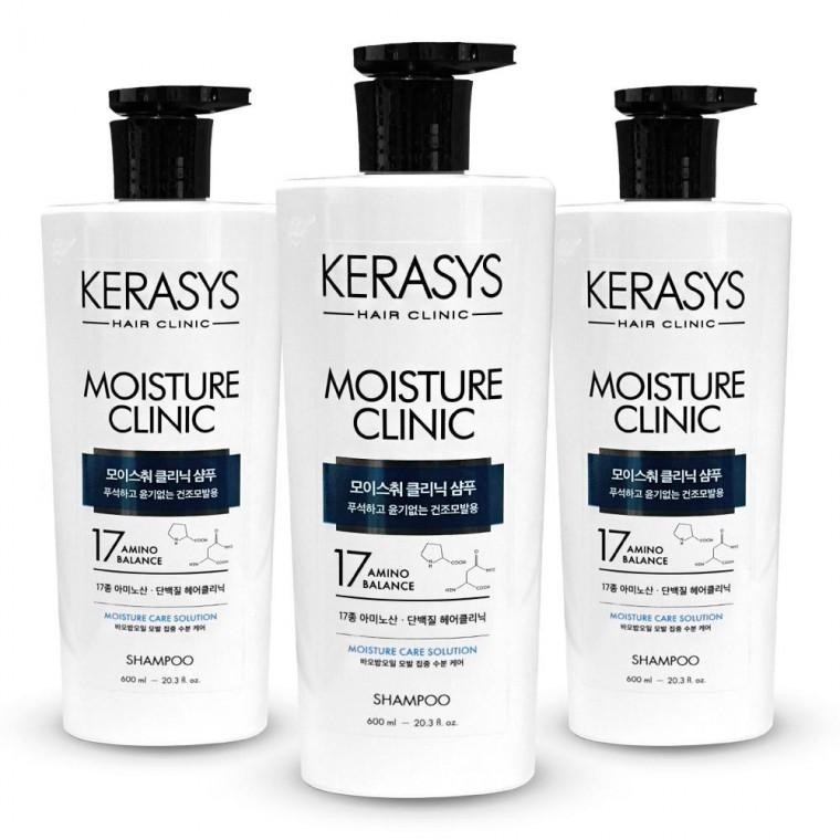 애경 케라시스 모이스춰 클리닉 단백질 수분 케어 샴푸 600ml 3개
