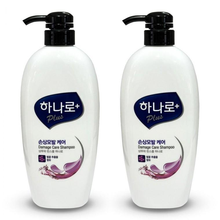 애경 하나로 플러스 손상 모발 케어 샴푸 린스 겸용 680ml 2개