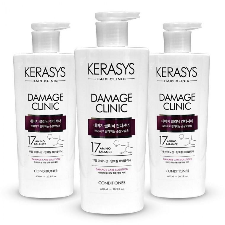 애경 케라시스 데미지 클리닉 단백질 손상 모발 케어 컨디셔너 600ml 3개