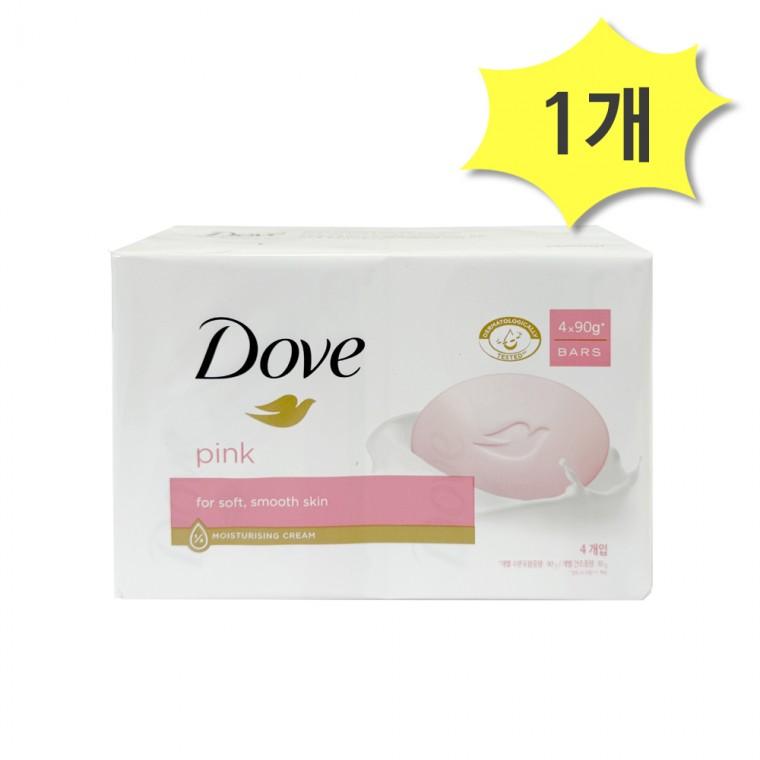 도브 핑크 뷰티바 비누 90g 4개입 x 1개 플로럴향 향기좋은