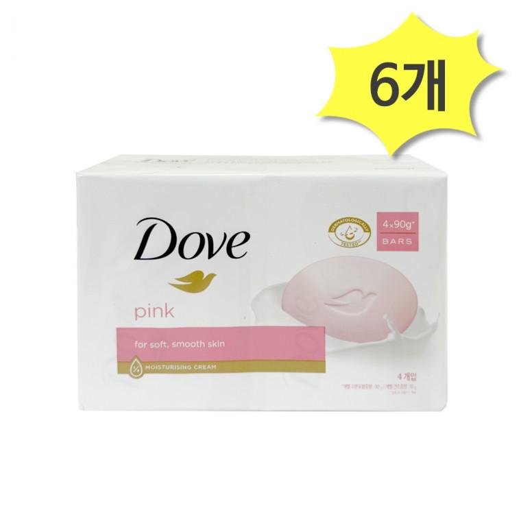 도브 핑크 뷰티바 비누 90g 4개입 x 6개 플로럴향 향기좋은