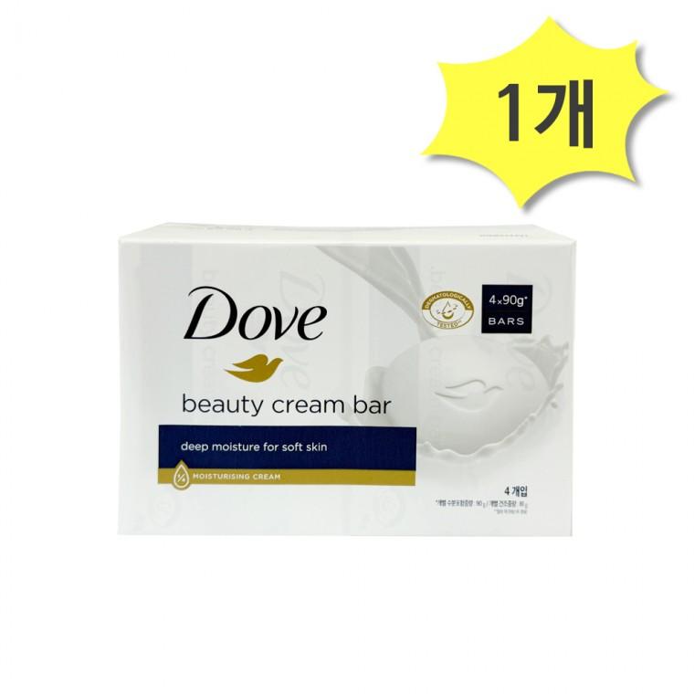 도브 뷰티 크림 바 비누 90g 4개입 x 1개 저자극 대용량