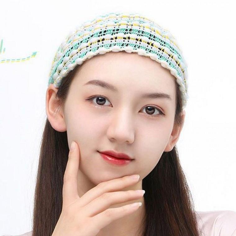 그린 니트형 세안 머리띠 샤워캡 헤어밴드