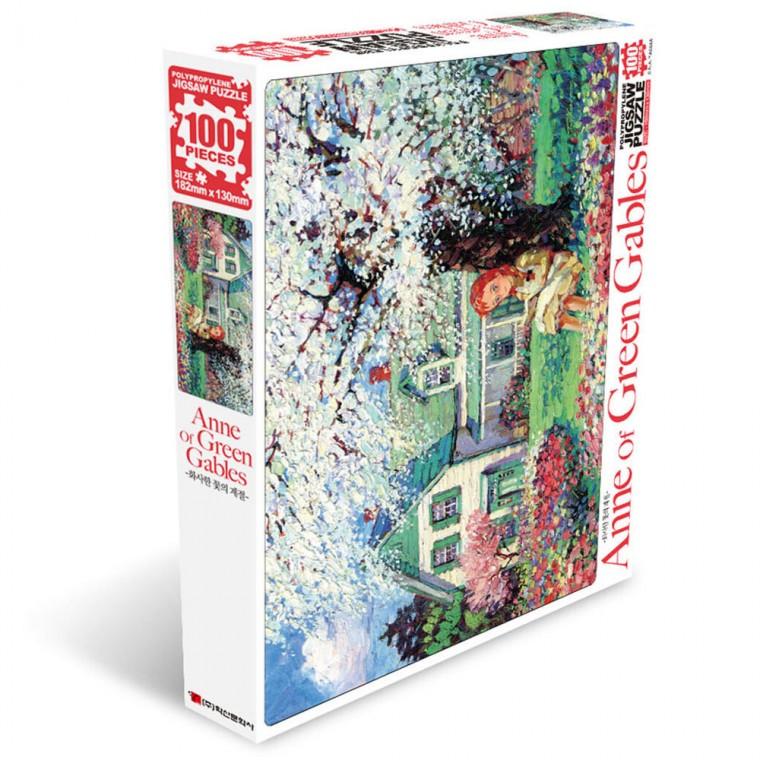 학산문화사 빨강머리앤 글래스 액자 직소퍼즐 100pcs (화사한 꽃의 계절)