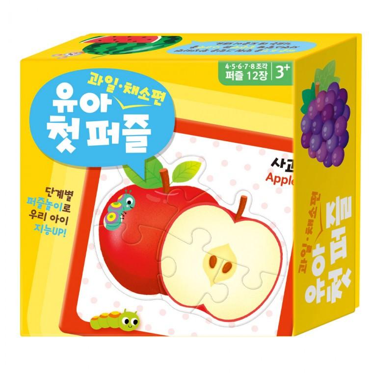 학산문화사 판퍼즐 유아 첫 퍼즐 과일 채소