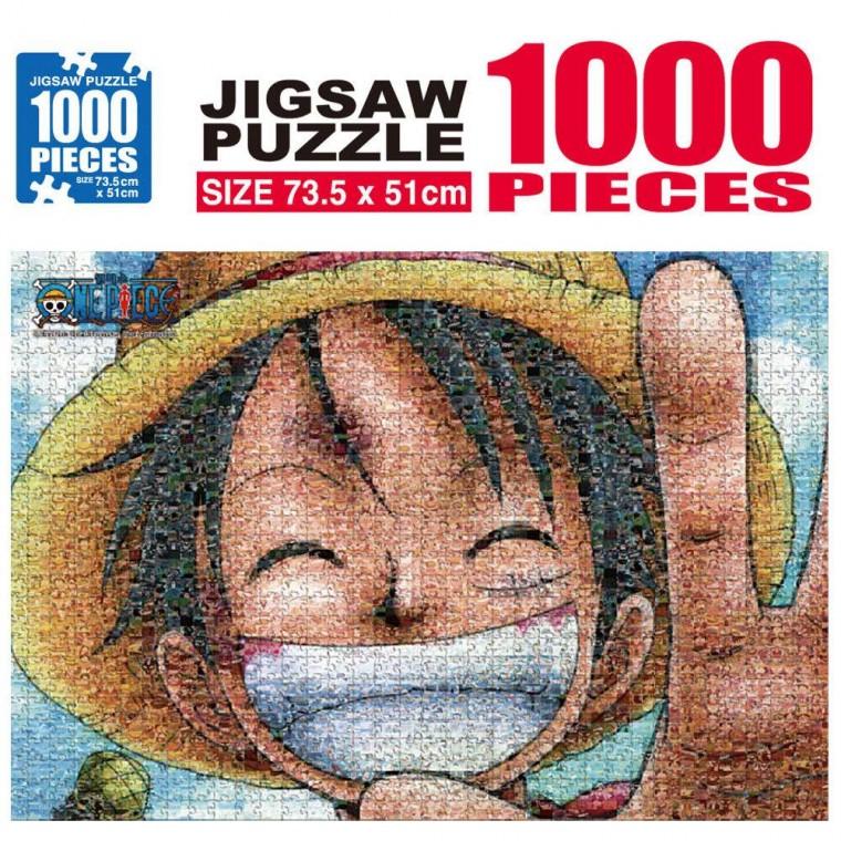 학산퍼즐 원피스 직소퍼즐 1000pcs (모자이크 현상수배 루피)