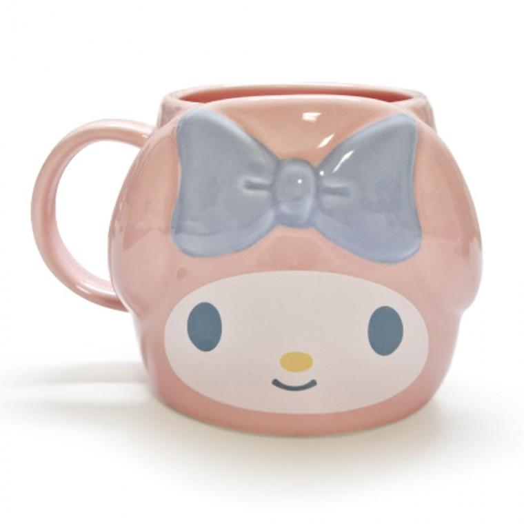 스케이터 머그컵 마이멜로디 도기 입체 예쁜머그컵 390ml