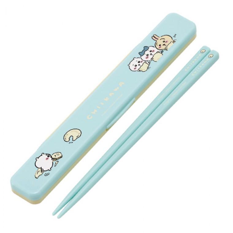 스케이터 젓가락세트 치이카와 무소음 젓가락 케이스세트 18cm