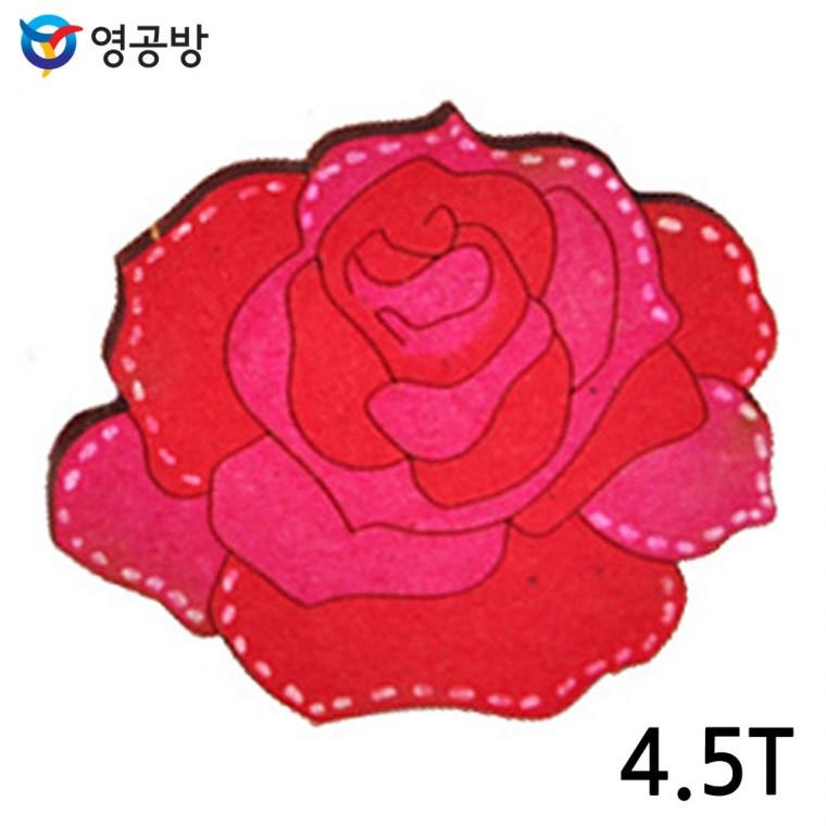 영공방 장미 4.5T (WA-512) (10개입) 연결구멍 (없음X) (체험용 우드아트)