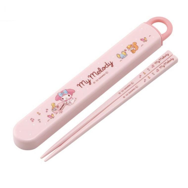 스케이터 젓가락세트 마이멜로디 뮤직 슬라이드 케이스세트 16.5cm 젓가락