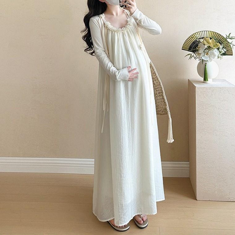 맘콩 원피스임부복 임산부원피스 임산부옷 여름임부복 임부원피스 임산부치마 만삭원피스 아이보리