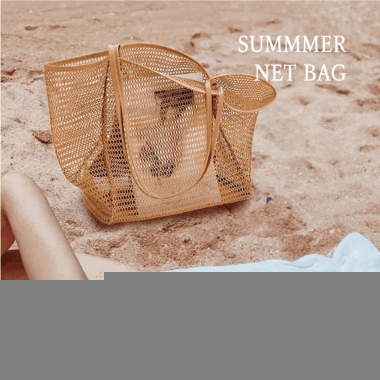 [덥석덥석] 썸머 네트백 / 캔버스백/ 천숄더백/ 직장인 / 캐쥬얼 / 손가방 / 가방