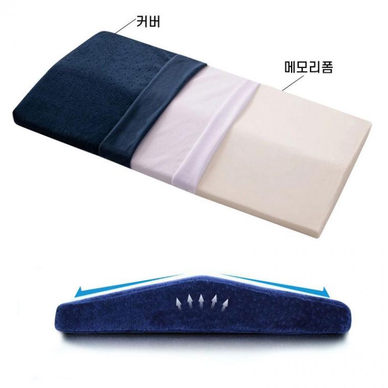 고밀도 메모리폼 요추 허리 다리 베개 쿠션