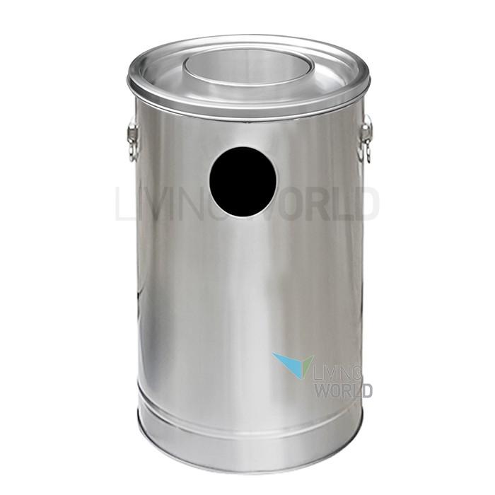 모래겸용 스텐휴지통 80L /재털이/재떨이휴지통