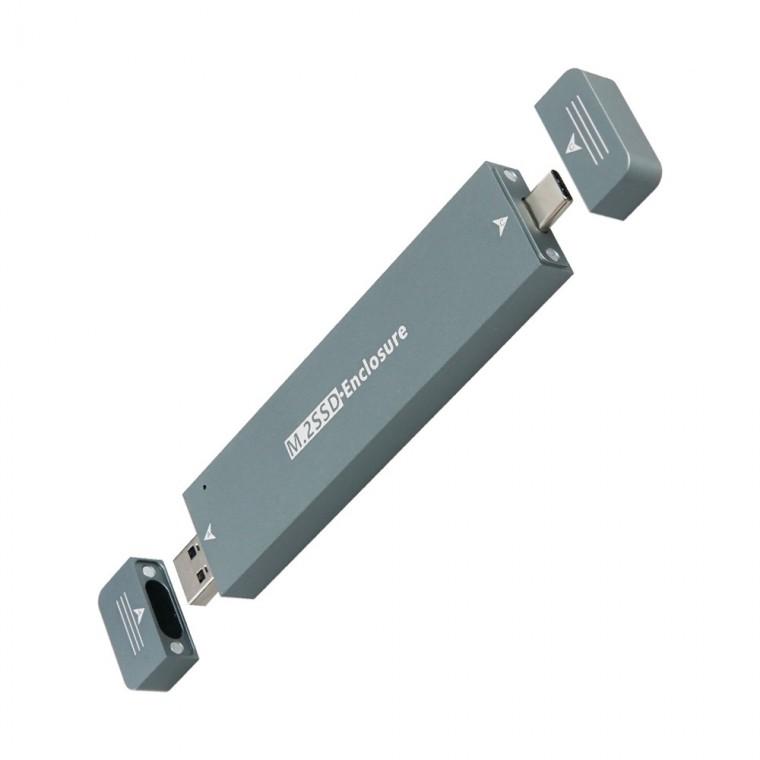 NVMe SATA 지원 SSD 외장케이스 / C타입 A타입 듀얼 인터페이스