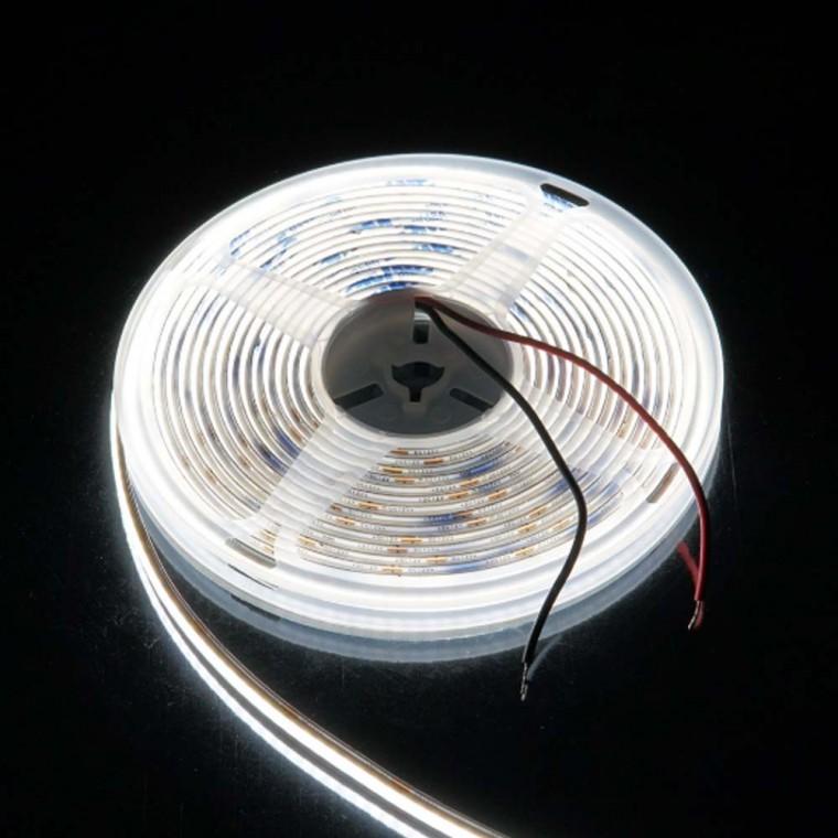 DC 12V 전원 슬림 LED 줄조명 5M 간판 조명 연출 6500K