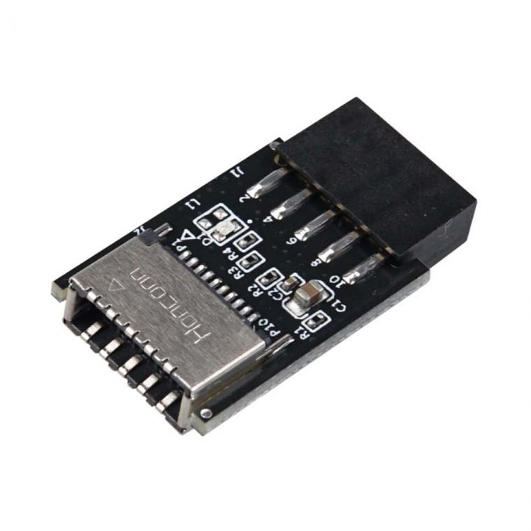 USB 2.0 E포트 to 9핀 헤더 변환 어댑터 메인보드 연결