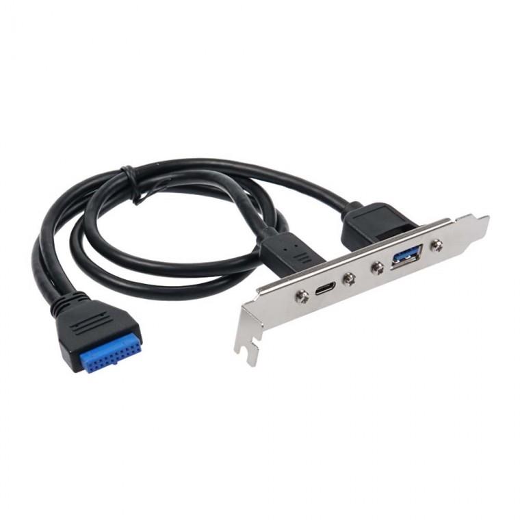USB 3.0 C타입 19핀 20핀 좌우젠더 브라켓 메인보드 헤더 연결