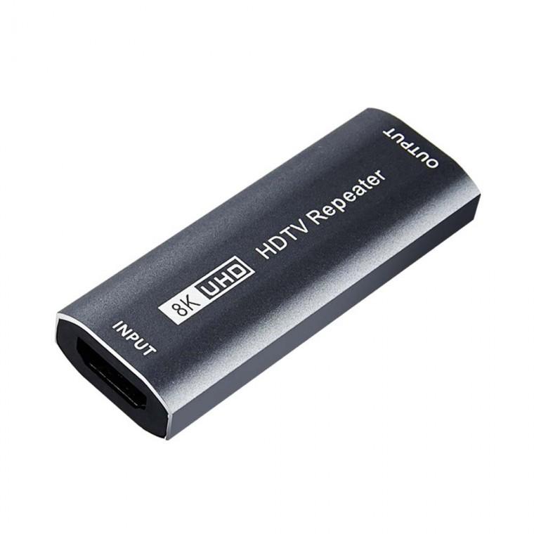 8K 4K HDMI 2.0 젠더형 리피터 25M 고화질 장거리전송 3D 입체영상 노트북 게임기 모니터 TV 프로젝터