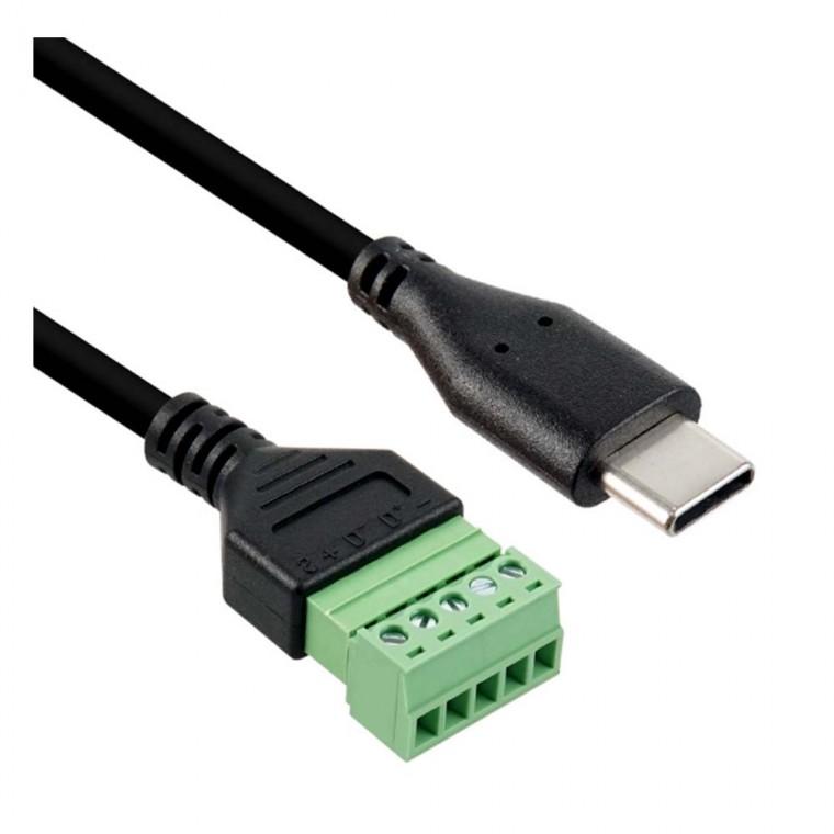 USB C타입 터미널 변환 케이블 1M 5핀 블록