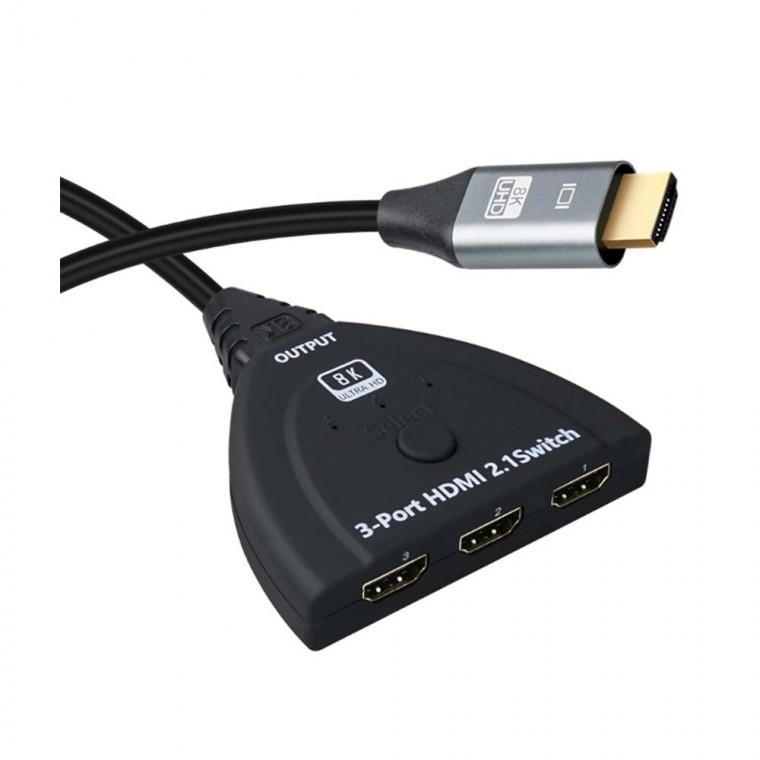 8K 4K HDMI 고해상도 스위치 선택기 3포트 3D 입체 비디오 극장용 시네뷰 영상