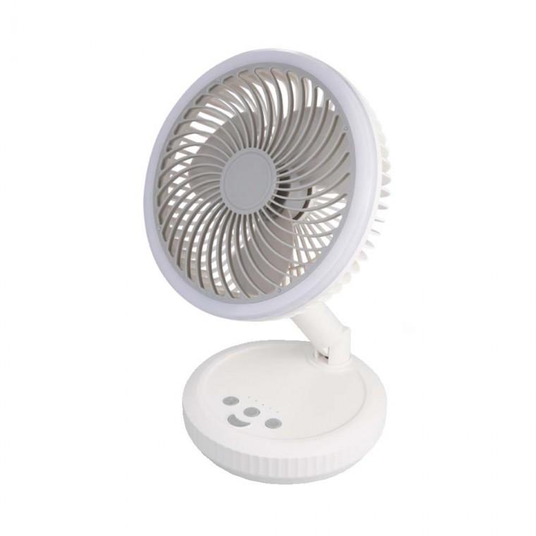 접이식 LED 선풍기 회전 욕실 화장실 화장대 침실 수면용 저소음
