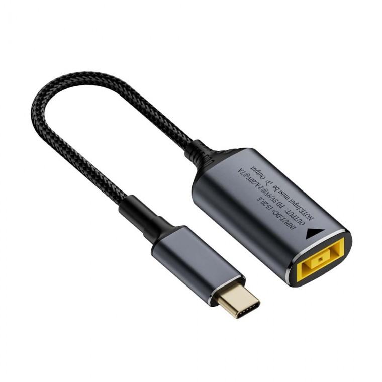 C타입 DC to PD 젠더 사각형 140W 20V 7A 17cm 노트북 스마트폰 태블릿