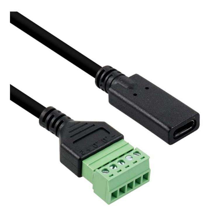 USB C타입 터미널 변환 케이블 1M 블록 5핀
