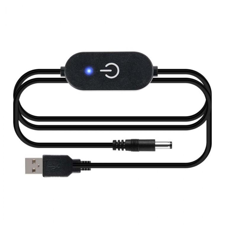 USB A타입 터치 스위치 전원 케이블 1M DC 외경 5.5 내경 2.5 LED 네온 사인 연결