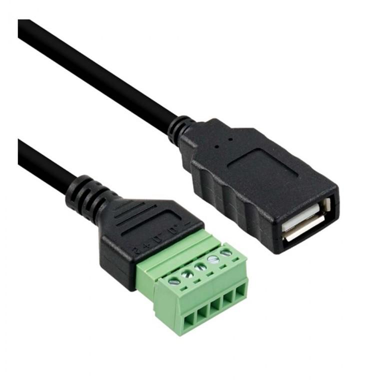 USB 2.0 A타입 터미널 변환 케이블 1M 5핀 블록
