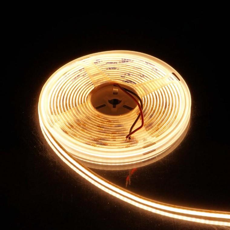 DC 12V 전원 슬림 LED 줄조명 5M 간판 조명 연출 3000K