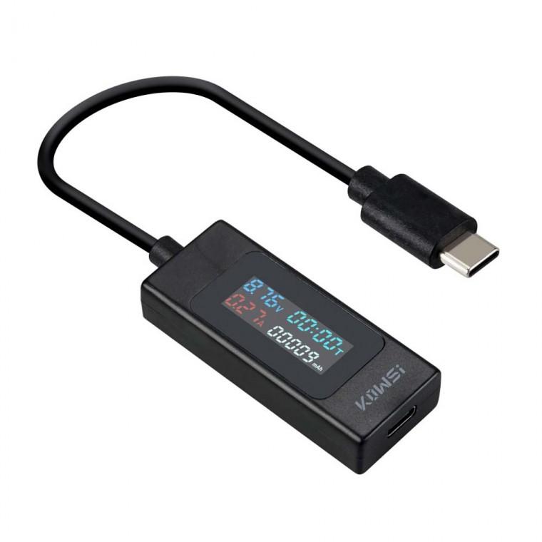 USB C타입 전원측정 테스터기 전압 전류 전력 용량 시간 측정 양면 커넥터