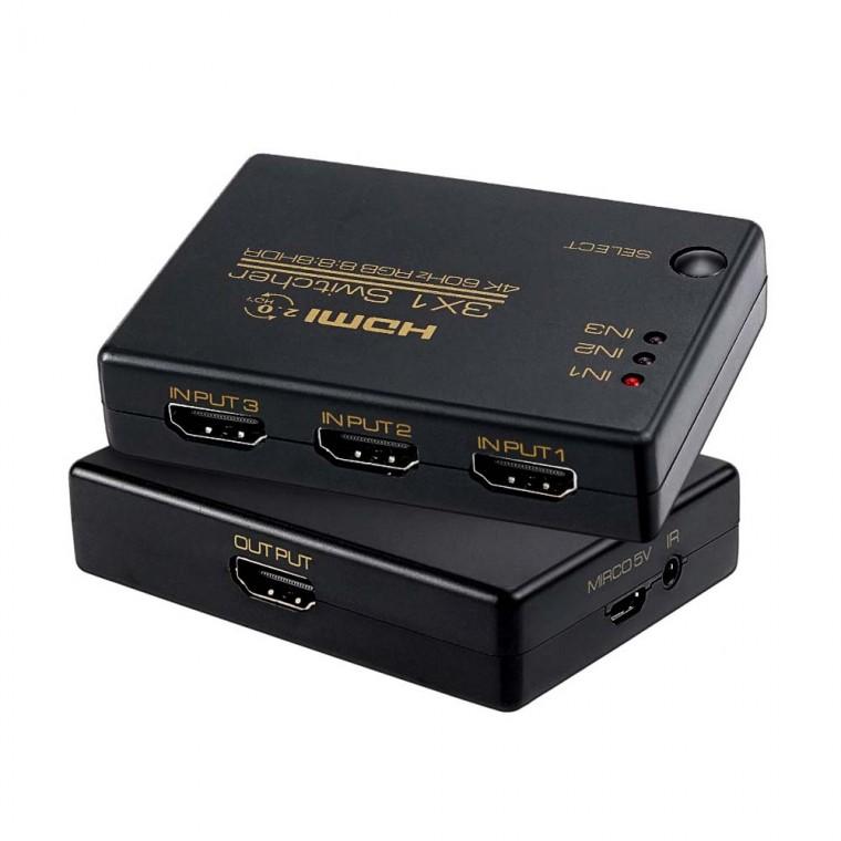 4K HDMI 고해상도 스위치 선택기 3대 화면 자유 전환 PC 노트북 PS4 원버튼 스위치 제어