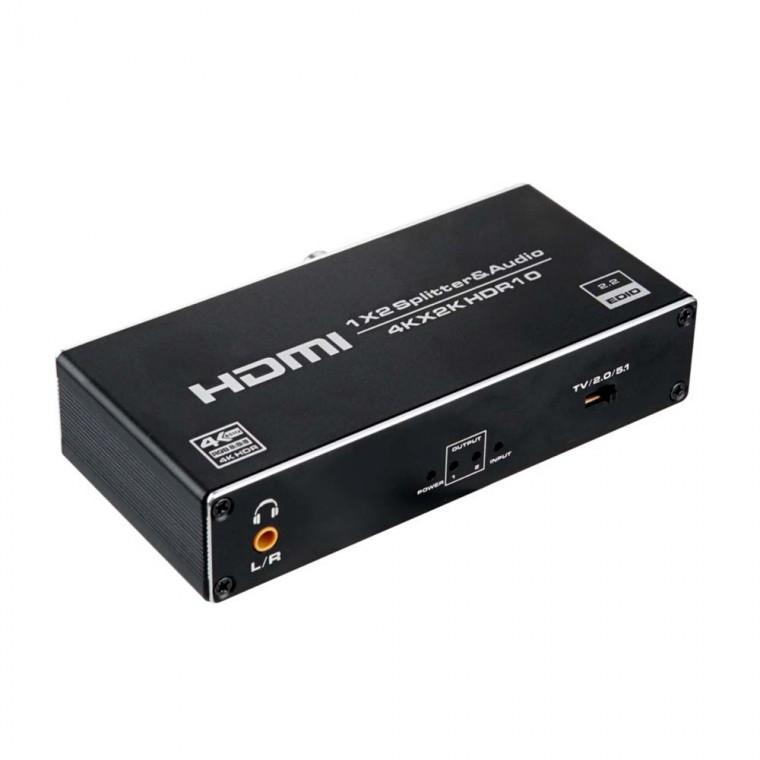 4K HDMI 2.0B 스플리터 겸용 SPDIF 광 오디오 추출 고해상도 3D TV 노트북 모니터 프로젝터