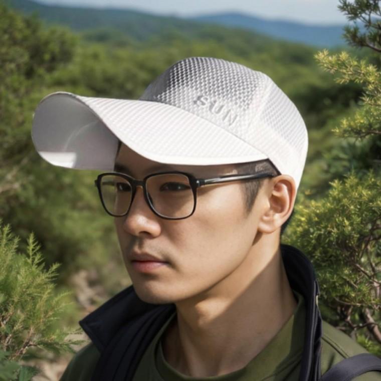 골프 러닝 마라톤 망사 롱 챙모자 빅사이즈 메쉬 모자