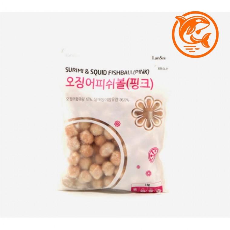 부드러운 핑크 해산물 미니볼 1kg 고소한 간식 해물맛 최고의 스낵