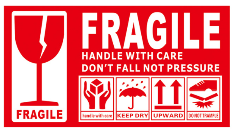 영문 취급주의 파손주의 스티커 FRAGILE Handle with care 택배박스 안전배송 소형 500매 / 대형 300매