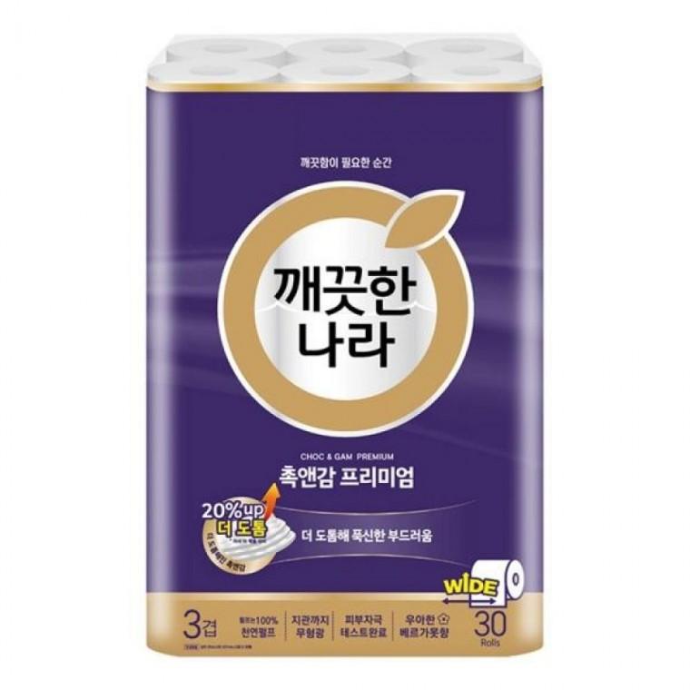 깨끗한나라)촉앤감 케어 와이드 화장지(30Mx30롤)