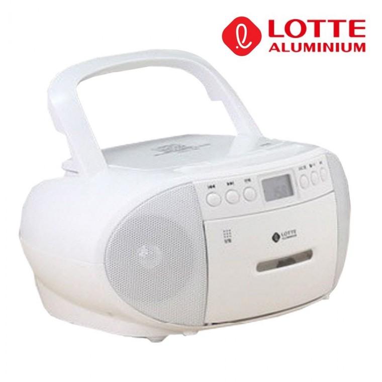 카셋트 플레이어 CD 라디오 롯데 핑키 화이트 MP3