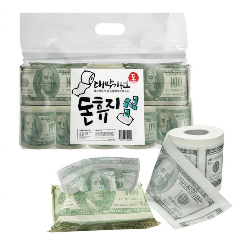 달러 티슈 6 넵킨 4개 대박 기원 돈휴지 집들이 선물 세트 개업