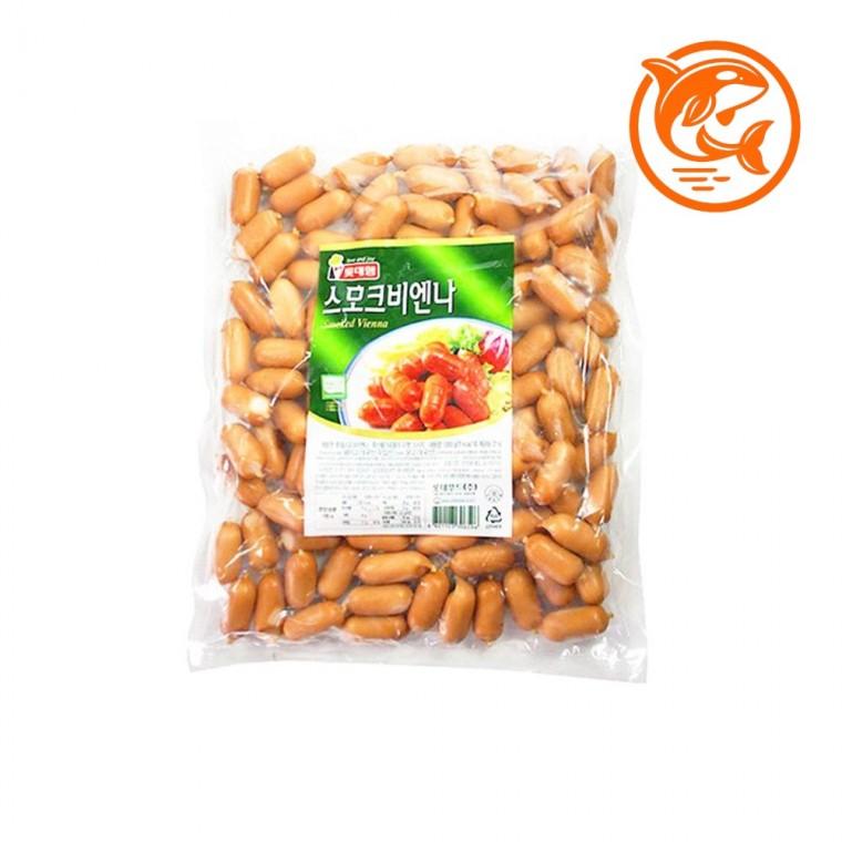 풍미 가득 스모크 소시지 1kg 육즙 넘치는 옛날 맛 그대로 고기 간식