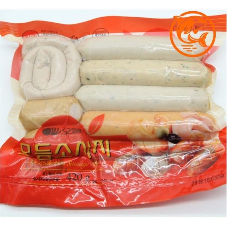 육즙 넘치는 고급 모듬 소시지 간식 안주 420g 다양한 육즙 소시지 고기 스낵