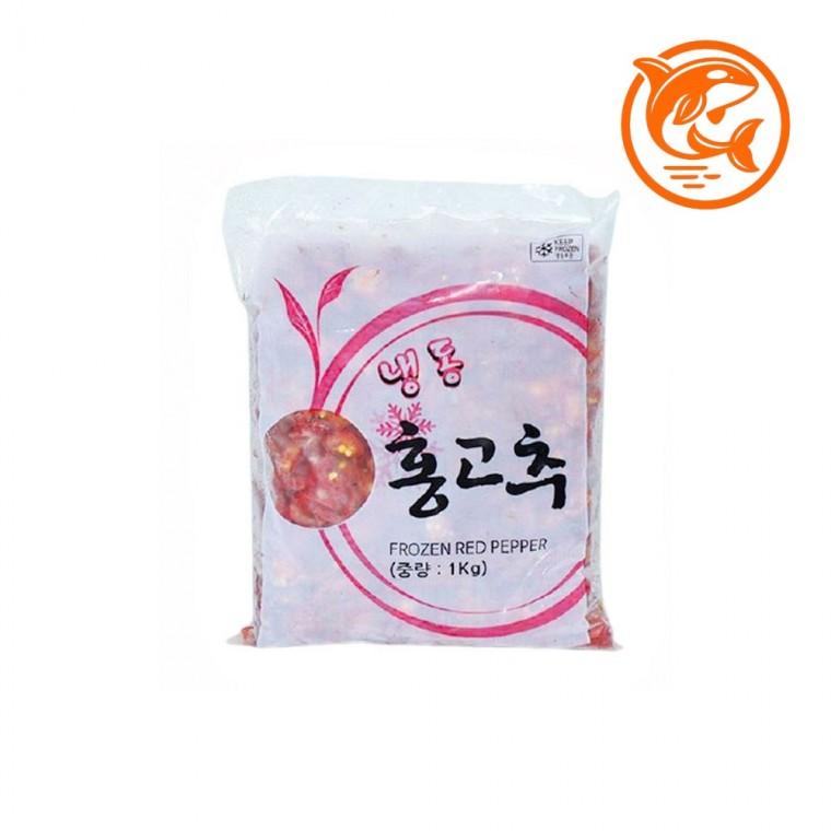 매운맛 강조 냉동 홍고추 슬라이스 1kg 요리 재료 조리용 야채