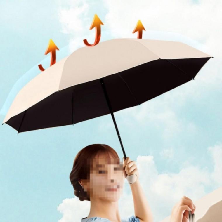 6색 1개 폭94cm 8살대 암막코팅 자외선차단 5단 양산 우산 우양산 UV 접이식 양산