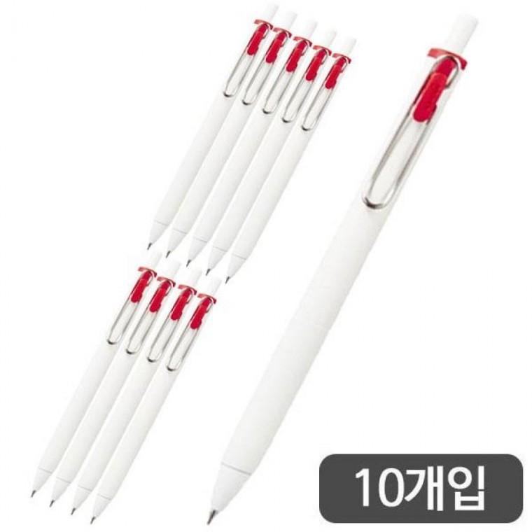 미쯔비시)유니볼one겔펜(UMN-S/0.38mm/레드)-다스(10개입)