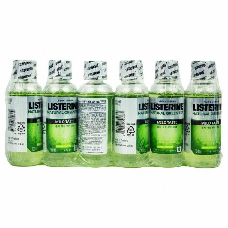 리스테린 액 내추럴 그린티 마일드 100ml 6개입(700389)