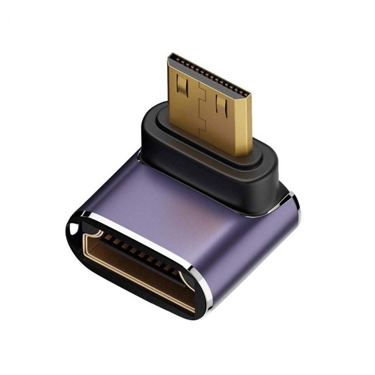 8K 4K HDMI 2.1 변환젠더 상향꺾임형 48Gbps 고해상도 화질 전송