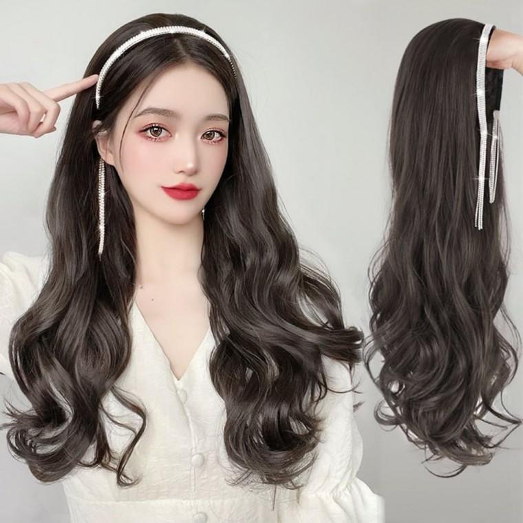 여성 머리띠 긴머리 가발 헤어밴드 패션가발 롱헤어