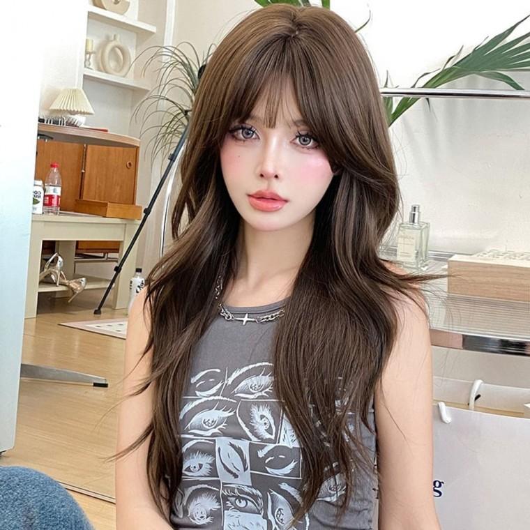여성 웨이브 통가발 여자가발 긴머리 연출가발 패션가발 촬영가발