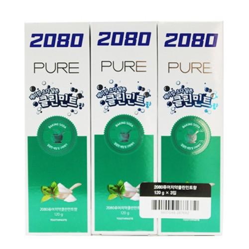 2080 퓨어치약 클린민트향 120g 3입